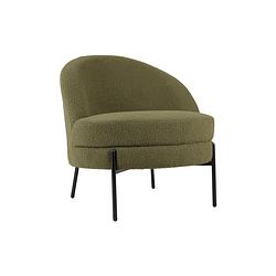 Foto van Leitmotiv - fauteuil noble teddy curl - mosgroen