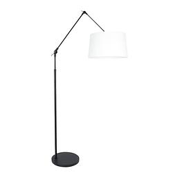 Foto van Steinhauer vloerlamp prestige chic 8184 zwart kap linnen wit