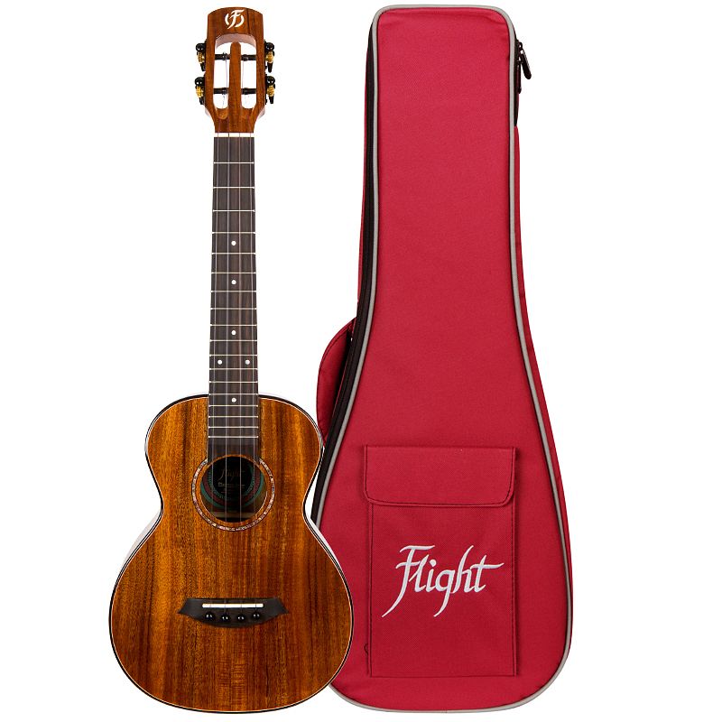 Foto van Flight royal series phantom eq-a tenor elektrisch-akoestische tenor ukelele met gigbag