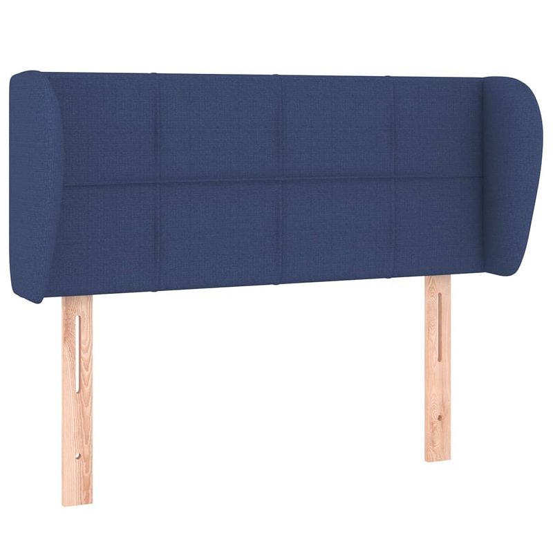 Foto van Vidaxl hoofdbord met randen 93x23x78/88 cm stof blauw