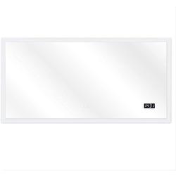 Foto van Led badkamer spiegel, dimbaar, met digitale klok, 120 x 60cm