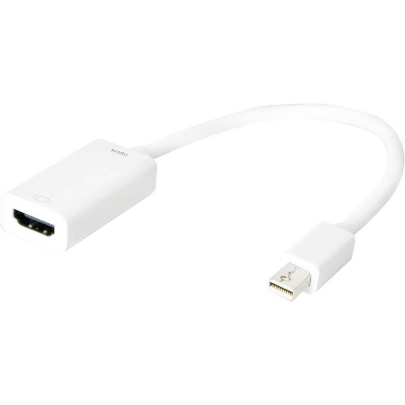 Foto van Logilink cv0036b adapter [1x mini-displayport stekker - 1x hdmi-bus] wit 15.00 cm