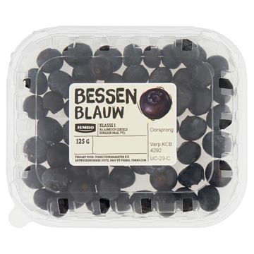 Foto van 1+1 gratis | jumbo blauwe bessen 125g aanbieding bij jumbo