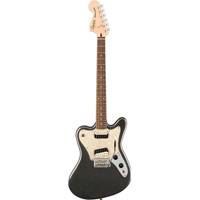 Foto van Squier paranormal super-sonic graphite metallic elektrische gitaar