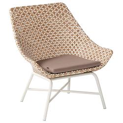 Foto van Hartman delphine wicker loungestoel - honey - aluminium onderstel