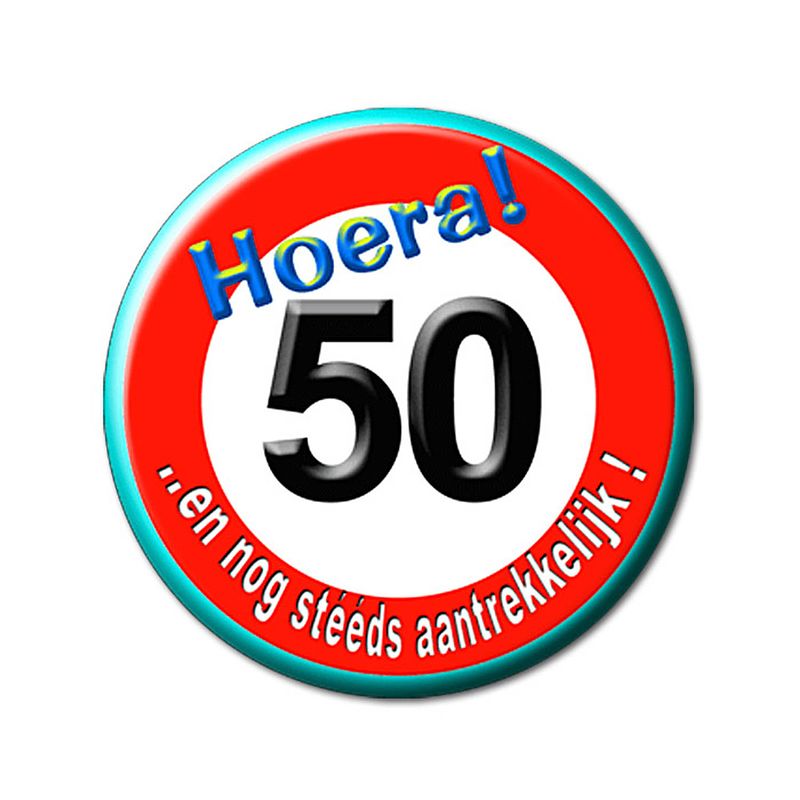 Foto van Paper dreams button klein - 50 jaar verkeersbord