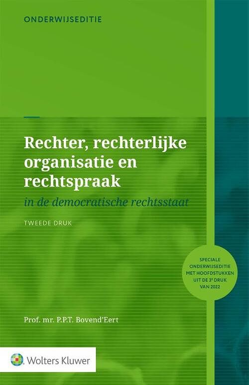 Foto van Onderwijseditie rechter, rechterlijke organisatie en rechtspraak - p.p.t. bovend'seert - paperback (9789013169560)