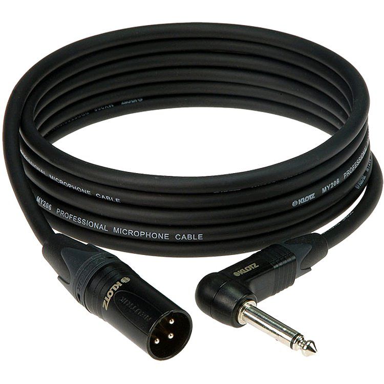 Foto van Klotz 2jb1-1m050 xlr male 3p - haakse jack 2p 5 meter kabel