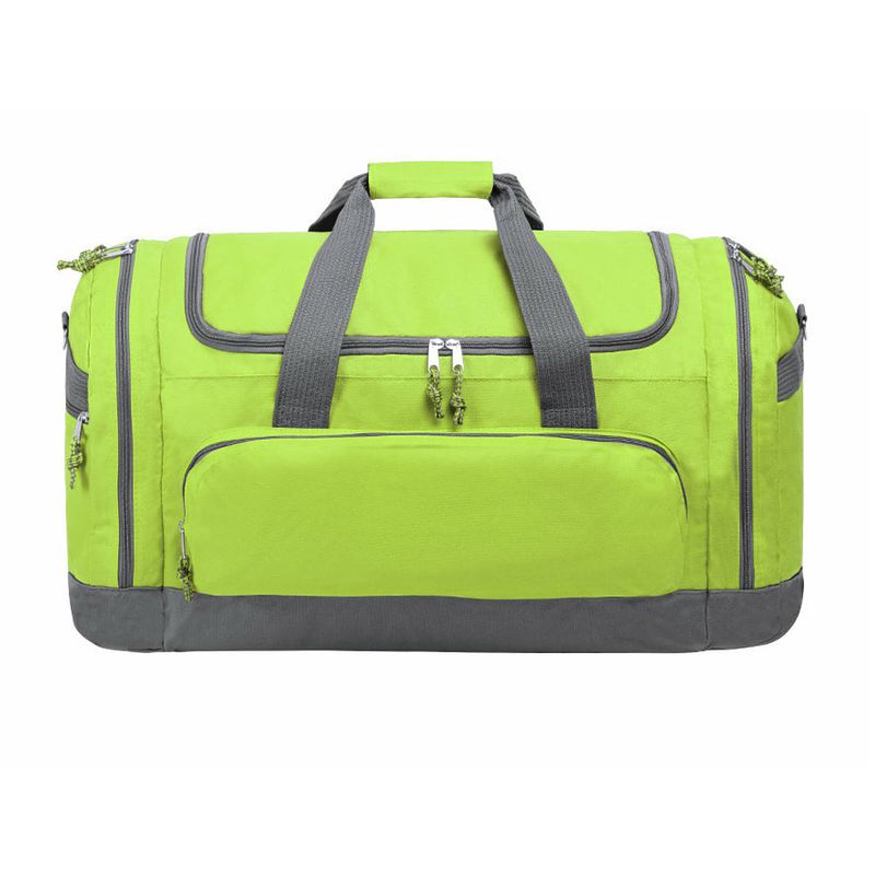 Foto van Reistas/weekendtas/sporttas model booking - 65 x 34 x 33 cm - 4 vakken - lime groen - reistas (volwassen)