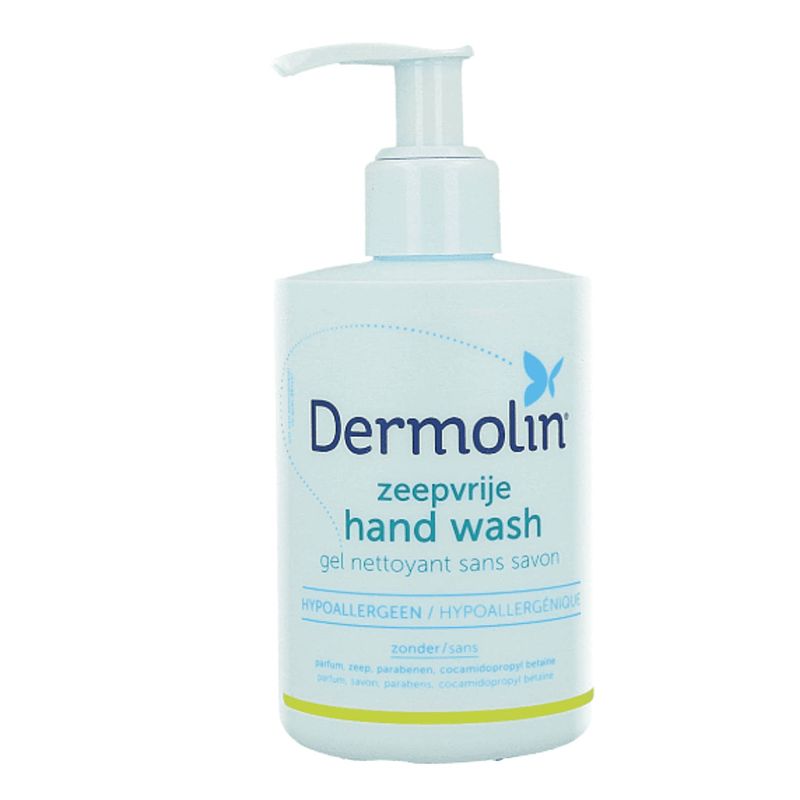 Foto van Dermolin hand wash - zeepvrij 200 ml