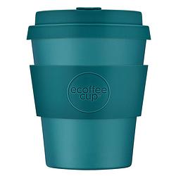 Foto van Ecoffee cup bay of fires pla - koffiebeker to go 250 ml - petrol siliconen