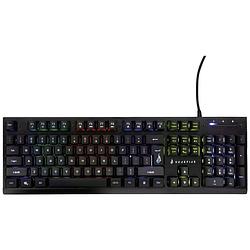 Foto van Surefire gaming kingpin x2 gaming-toetsenbord kabelgebonden, usb verlicht, multimediatoetsen qwerty, us-engels, windows zwart