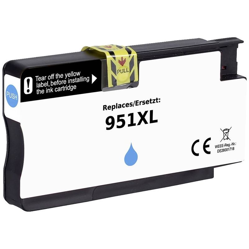 Foto van Renkforce inkt vervangt hp 951 xl (cn046ae) compatibel cyaan rf-i-hp951xlc rf-5718848