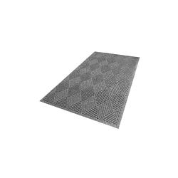 Foto van Waterhog diamond droogloopmat / schoonloopmat 60x90 cm - fashion border - grijs