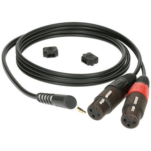 Foto van Klotz ay8a0300 verloopkabel 3.5 mm jack haaks - 2x xlr female 3 meter