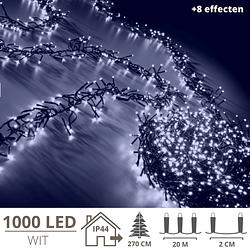 Foto van Kerstverlichting - kerstboomverlichting - clusterverlichting - kerstversiering - kerst - 1000 led's - 20 meter - wit