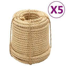 Foto van Vidaxl touw 5 st 20 mm 100 m sisal