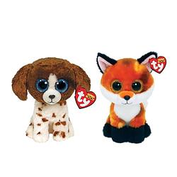 Foto van Ty - knuffel - beanie boo'ss - muddles dog & fox