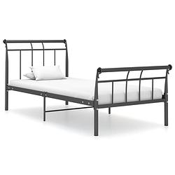 Foto van Vidaxl bedframe metaal zwart 90x200 cm