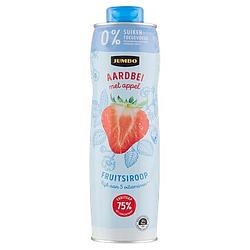 Foto van Jumbo fruitsiroop aardbei met appel 0% suiker toegevoegd 750ml