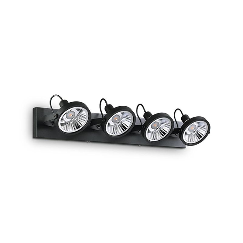 Foto van Ideal lux - glim - plafondlamp - metaal - gu10 - zwart