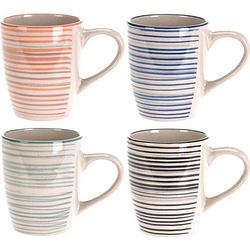 Foto van Set van 4 koffiebekers - 240 ml in verschillende neutrale kleuren