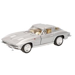 Foto van Modelauto chevrolet corvette zilver 13 cm - speelgoed auto's