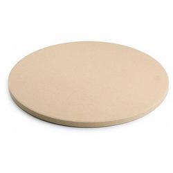 Foto van Orange85 pizzasteen - pizzaplaat barbecue en oven - beige - 33x33x1 cm - keramiek