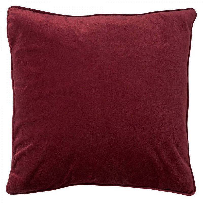 Foto van Dutch decor finn - kussenhoes velvet merlot 60x60 cm - rood - rood