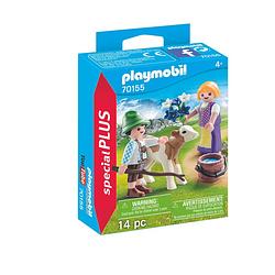 Foto van Playmobil special plus kinderen met kalf 70155