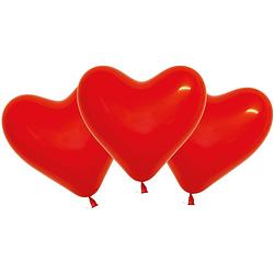 Foto van Tib hart-ballonnen 14 cm latex rood 18 stuks