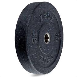 Foto van Zeuz® 1 stuk halterschijf 20 kg - gewichten set - 20kg bumper plates - voor 50 mm halter - crossfit & fitness