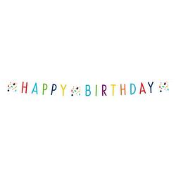 Foto van Amscan letterslinger happy birthday confetti 180 cm papier