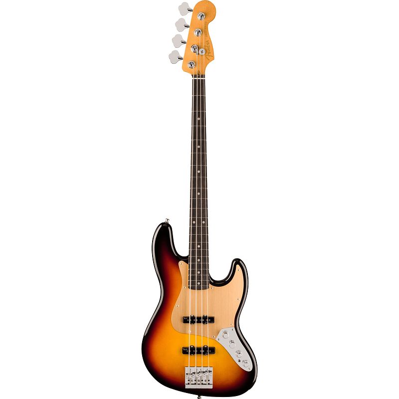 Foto van Fender american ultra ii jazz bass eb ultraburst elektrische basgitaar met koffer