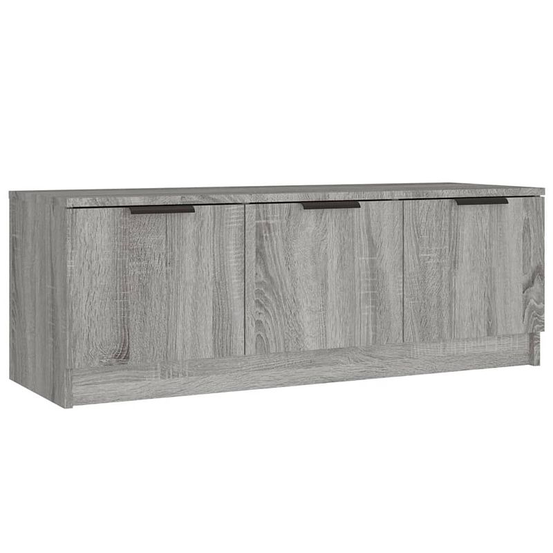 Foto van The living store tv-kast sonoma eiken - 102 x 35 x 36.5 cm - opbergruimte - flexibele deur