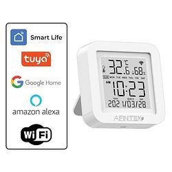 Foto van Smart life wifi thermometer / hygrometer inclusief datum & tijd - batterij versie -