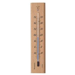 Foto van Nature - muurthermometer hout h19 cm