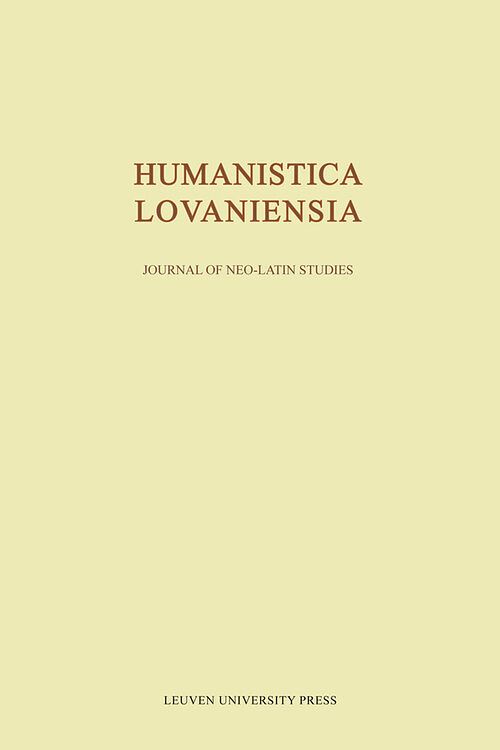 Foto van Humanistica lovaniensia volume lvii - ebook (9789461660404)