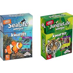 Foto van Spellenbundel - kwartet - 2 stuks - sealife kwartet & junglelife kwartet