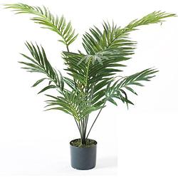 Foto van Kunstplant palmboom 90 cm groen in pot - kunstplanten
