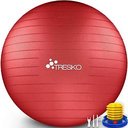 Foto van Yogabal rood 75 cm, trainingsbal, pilates, gymbal