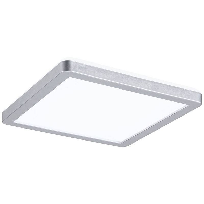 Foto van Paulmann 71007 p atria shine 11,2w 4000k 190x190 ch m k led-plafondlamp 11.2 w chroom (mat)