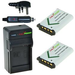 Foto van 2 x np-bx1 accu's voor sony - charger kit + car-charger - uk version