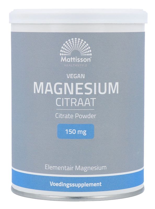 Foto van Mattisson healthstyle magnesium citraat poeder 200gr