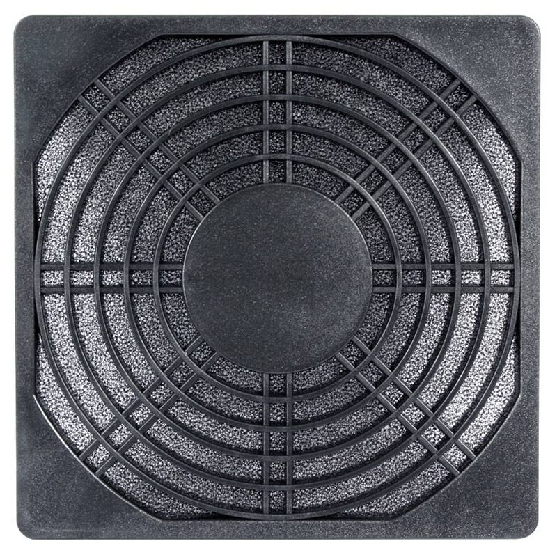 Foto van Cooltek gitter 80 filter pc-ventilatorrooster met filter zwart (b x h) 80 mm x 80 mm