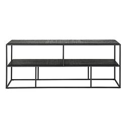 Foto van Hoyz - tv-meubel 150cm - teca black - teakhout zwart