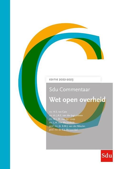 Foto van Sdu commentaar wet open overheid. editie 2022-2023 - b.m.j. van der meulen - hardcover (9789012408363)