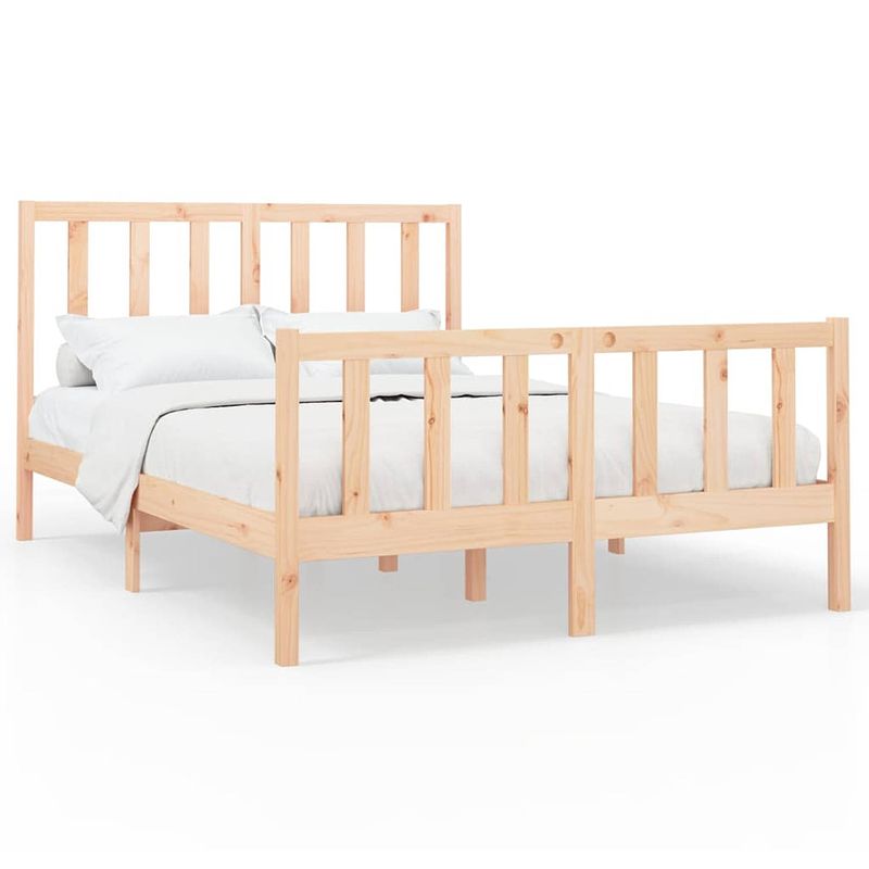 Foto van The living store houten bedframe - moderne slaapkamer - 140 x 190 - massief grenenhout