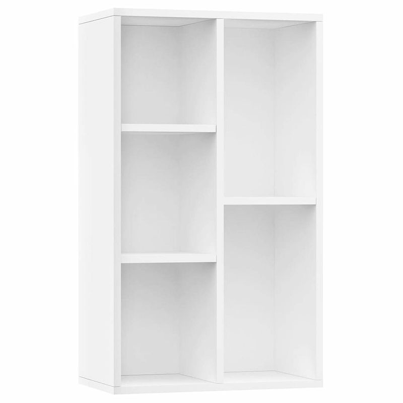 Foto van Vidaxl boekenkast/dressoir 50x25x80 cm spaanplaat wit