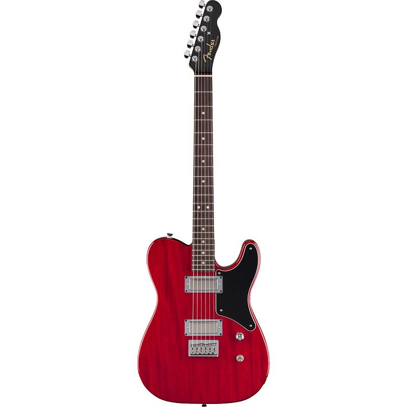 Foto van Fender american professional ii cabronita telecaster rw crimson transparent elektrische gitaar met koffer